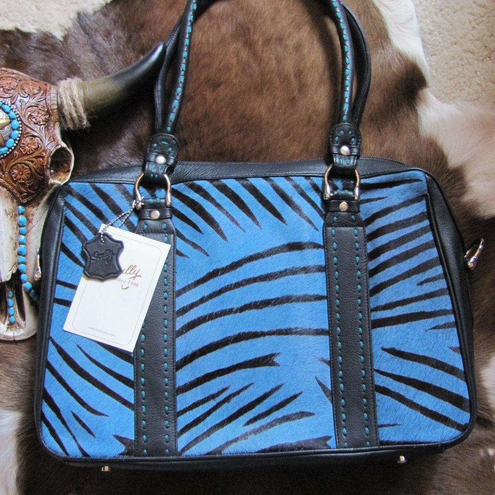 SCULLY  HAIR ON HIDE GENUINE LEATHER HANDBAG BRAND